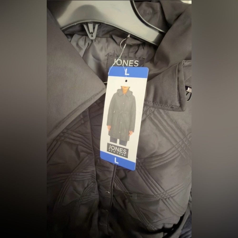 Jones New York Women's Belted Quilt Jacket SzL new - Picture 10 of 10